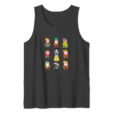 Discover Disneyss Snow White Pixelated Dwarfs Graphic Tank Tops