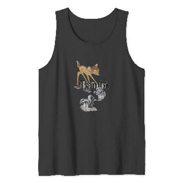 Discover Disney Bambi Group Shot Title Logo Tank Tops