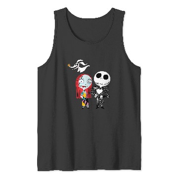 Discover Disneyss Nightmare Before Christmas Dark Jack Sally Tank Tops