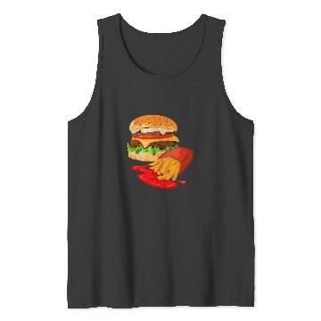Discover A Cheeseburger Bobs Burgers Fox-A Cheeseburger Tank Tops