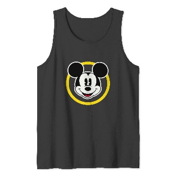 Discover Amazonss Essentials Disney Smiling Mickey in Yellow Circle Tank Tops