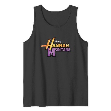 Discover Disneyss Hannah Montana Classic Iconic Big Chest Text Logo Tank Tops