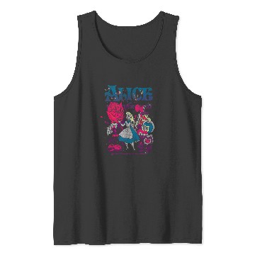 Discover Disneyss Alice In Wonderland Technicolor Distressed Big Poster Tank Tops