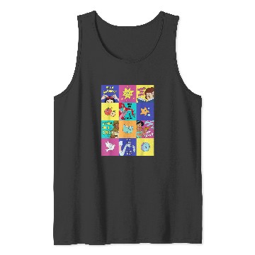 Discover Disneyss Princess Phrases Illustrated Color Message Squares Tank Tops