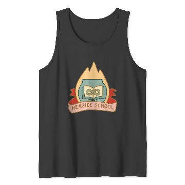 Discover Disneyss The Owl House Hexside School Flame Big Chest Logo Tank Tops