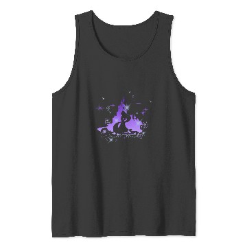 Discover Disney Tangled Rapunzel Silhouette Portrait Graphic Tank Tops