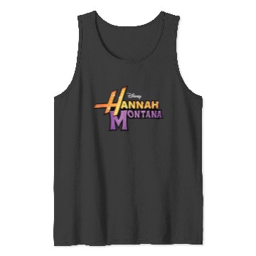 Discover Disneyss Hannah Montana Classic Iconic Big Chest Text Logo Tank Tops