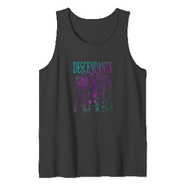 Discover Disney Descendants Group Gradient Outline Poster Tank Tops
