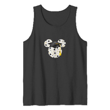 Discover Disney Mickey Head Graduation Hat Star Fill Tank Tops