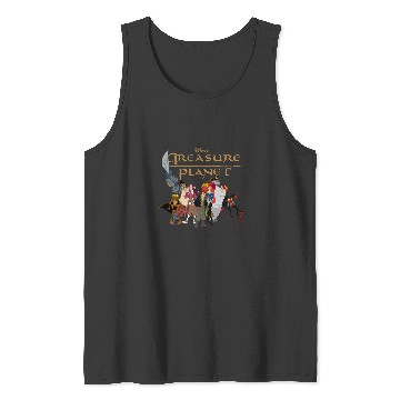 Discover Disneys treasure planet logo and characters long sleeve Tank Tops
