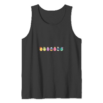 Discover Disney Princess Easter Spring Seven Decorated Easter Eggs Tank Tops