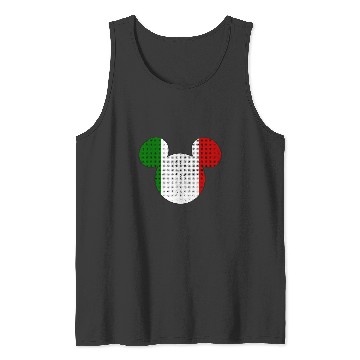 Discover Disney Mickey Mouse Logo Italy Flag Fill Tank Tops
