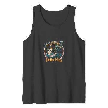 Discover Disney Peter Pan Group London Flying Vintage Fad Tank Tops