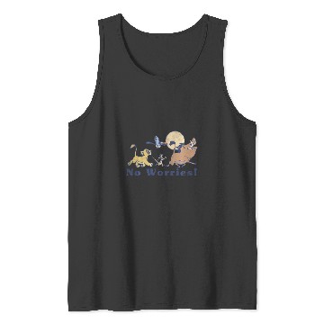 Discover Disney Lion King No Worries Vintage Group Shot Tank Tops