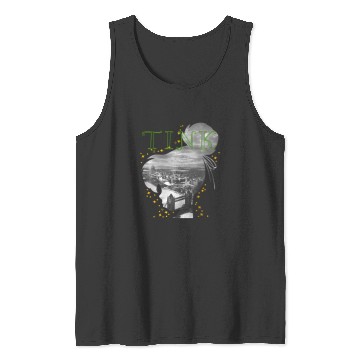 Discover Disney Peter Pan Tinkerbell Silhouette Fill London Bridge Tank Tops