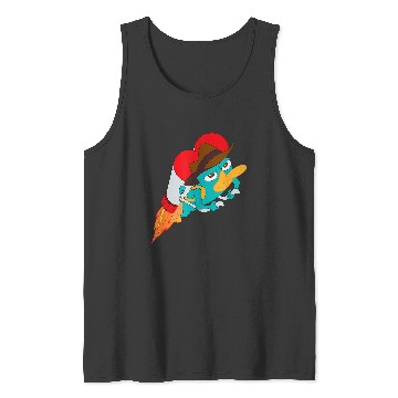 Discover Disney Phineas And Ferb Perry The Platypus Jetpack Action Tank Tops