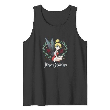 Discover Disney Peter Pan Tinkerbell Happy Holidays Graphic Tank Tops