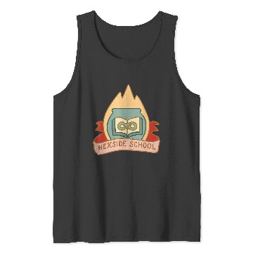 Discover Disney The Owl House Hexside School Flame Big Chest Logo Tank Tops