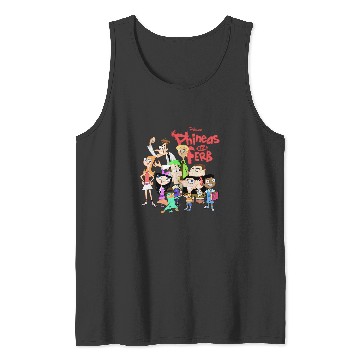 Discover Disney Phineas And Ferb The Group Logo Tank Tops