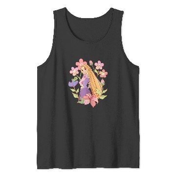 Discover Disneyss Tangled Rapunzel Pascal Floral Princess Sketch Tank Tops