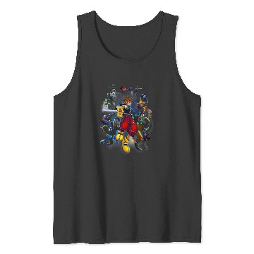 Discover Disney Kingdom Hearts Sora Surrounded Vintage Hero Poster Tank Tops