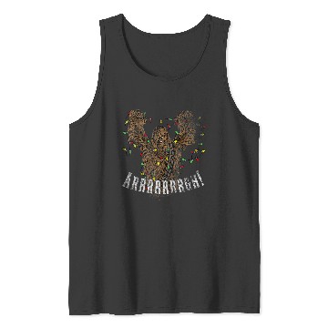 Discover Star Warss Chewbacca Roar Christmas Lights Distressed Disneyss+ Tank Tops