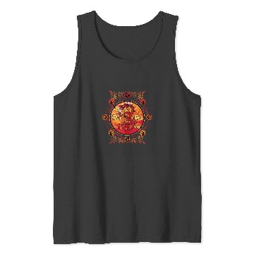 Discover Disney Mulan Mushu Traditional Art Circle Portra Tank Tops