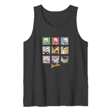 Discover Disney DuckTales Group Shot Comic Box Up Tank Tops