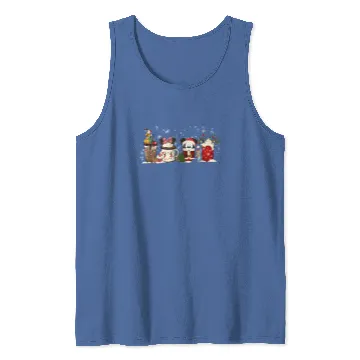 Discover Disney Christmas Coffee Tank Tops, Disney Characters Tank Tops