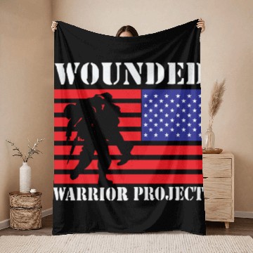 Discover Wounded Warrior Project Us Flag Throw Blankets