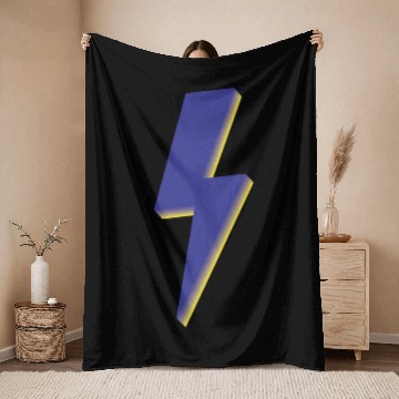 Discover Lightning Bolt Blue 3D Throw Blankets