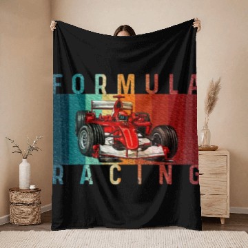 Discover Formula Racing Lovers Race Car fan Throw Blankets