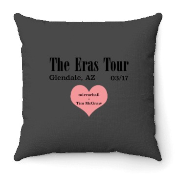 Discover Eras Tour Glendale Show Throw Pillows