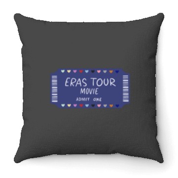 Discover Eras tour movie ticket Throw Pillows