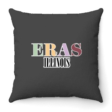 Discover Eras Tour Illinois Throw Pillows