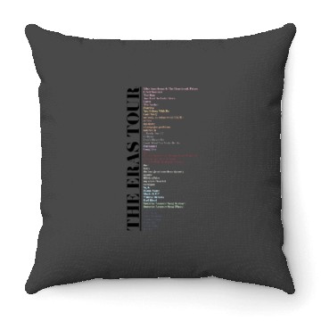 Discover eras tour UPDATED SETLIST Throw Pillows