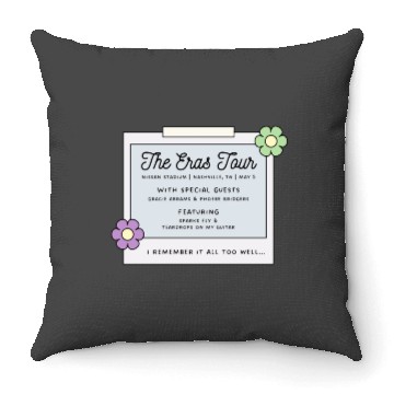 Discover Nashville Night 1 Eras Tour Throw Pillows