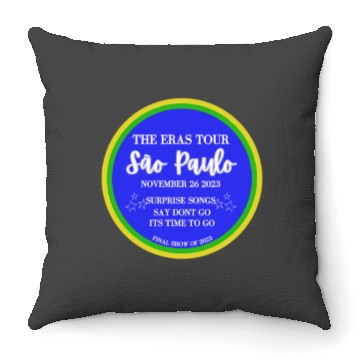 Discover Eras Tour Sao PauloNight 3 Throw Pillows
