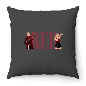 Discover Tayl'or Swift Red eras tour art Throw Pillows