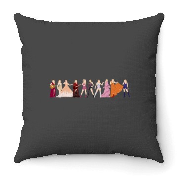 Discover eras tour taylxors v1 Throw Pillows