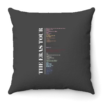 Discover ERAS TOUR Setlist Throw Pillows