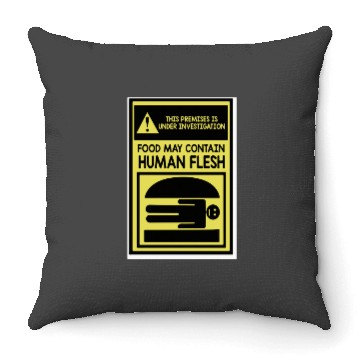 Discover Human flesh poster  bobs burgers Throw Pillows