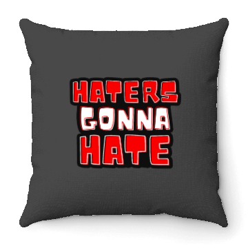Discover Haters gonna hate typography Taylorr Swift Graphics Throw Pillows