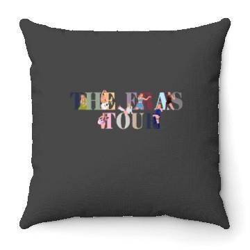 Discover eras tour logo art Sticker Throw Pillows