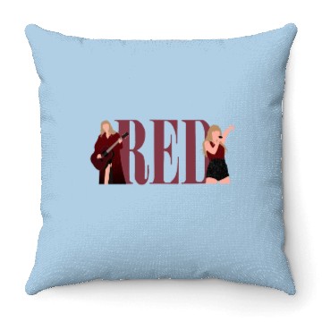 Discover Taylora Swift Red eras tour art Throw Pillows