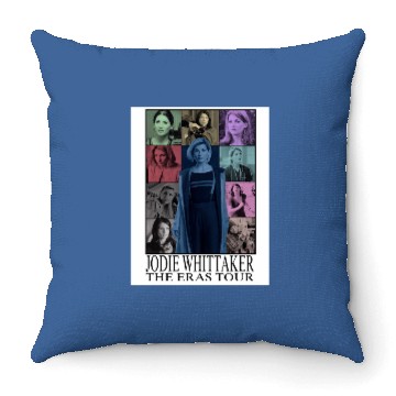 Discover Jodie Whittaker Eras Tour With Text Throw Pillows