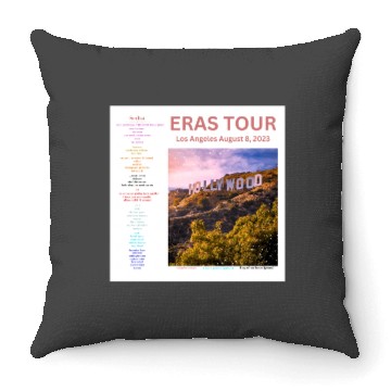 Discover Eras Tour Setlist - Los Angeles Night 5 Throw Pillows