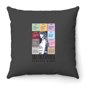 Discover Eras Tour Setlist(3) Throw Pillows