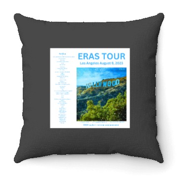 Discover Eras Tour Setlist - Los Angeles Night 6 Throw Pillows