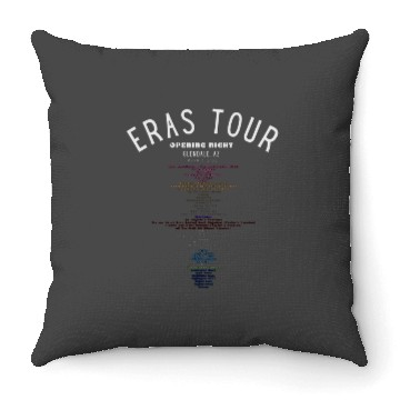 Discover Eras Tour Setlist Throw Pillows